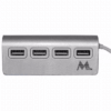 HUB USB 2.0 Mtek 4 Portas prata HB120