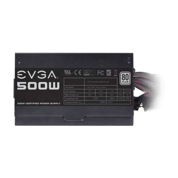 Fonte EVGA 500W 80 plus White PFC Ativo