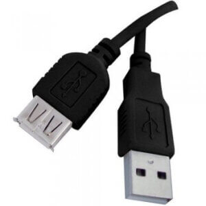 Cabo USB Extensor 2.0 Macho x Fêmea 1.8mts Preto Wb-Am/Af
