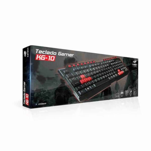 Teclado USB Gamer KG-10BK C3Tech