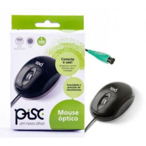 Mouse Óptico PS2 Preto Pisc 1808